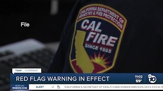 Red flag warning in effect