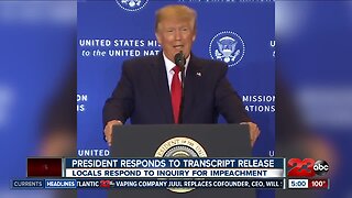 President Trump responds to transcript release