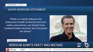Gov. Gavin Newsom apologizes for attending birthday dinner