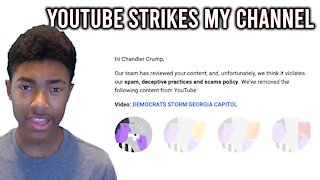 YOUTUBE STRIKES MY CHANNEL