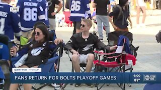 Fans return for Bolts playoff games