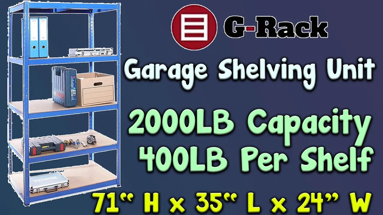 Garage Shelving Units 71" H x 35" L x 24" W Heavy Duty 2000LB