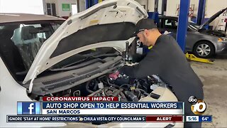 San Marcos auto shop helping essential workers