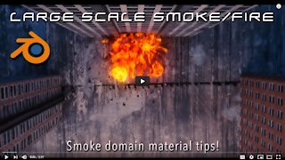 Blender 3d Smoke/fire large scale explosion material tips: Ft. KHAOS add-on $