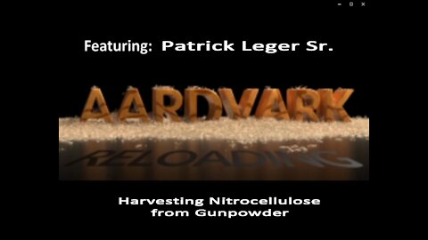Homemade Primers - Nitrocellulose from Smokeless Gunpowder - Patrick Leger Sr
