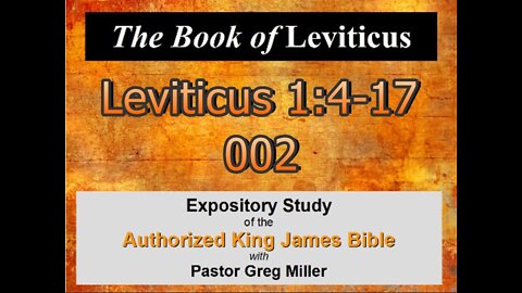 002 Leviticus 1:4-17 (Leviticus Studies)