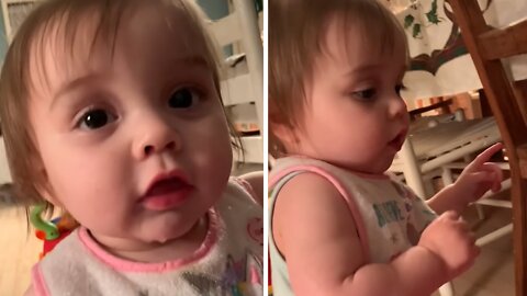 15-months-old baby says “what is this” for the first time