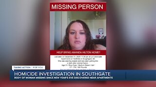 Missing Southgate woman found dead, husband being held as suspect