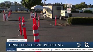 Drive-thru COVID-19 testing at Covid Clinic