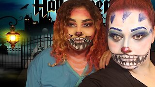 Cheshire Cat Halloween makeup tutorial