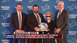 Matt Patricia & Bob Quinn will return to Lions in 2020