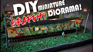 DIY graffiti diorama: Miniature hand-painted model train