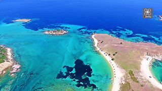 Drone footage of Ammouliani is a tropical paradise in Greece