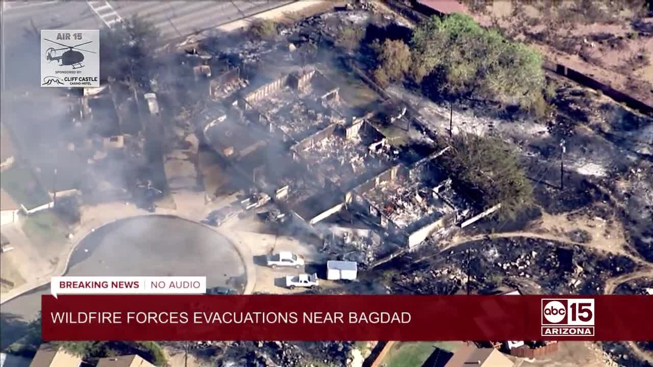 Spur Fire Evacuations Underway In Bagdad Arizona After Wildfire 7941