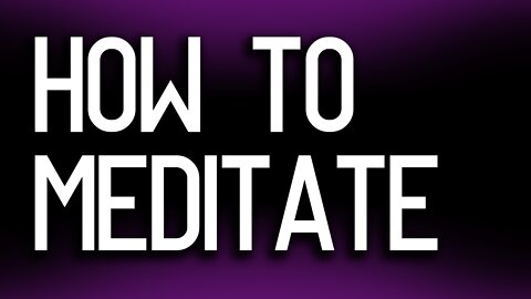 How to meditate by 434