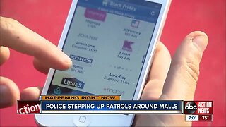Police stepping up patrols around malls