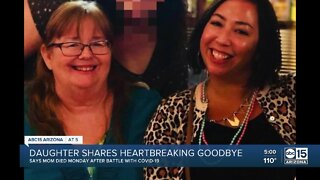 Daughter share heartbreaking goodbye with mother