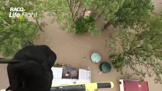 Australian family rescued from flood by helicopter