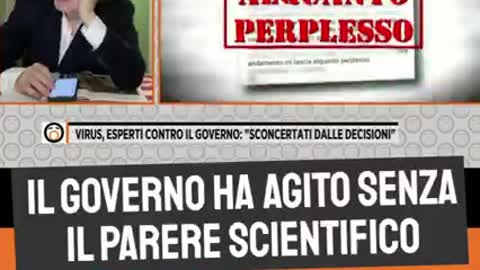 Il governo italiano ha agito senza il consenso scientifico