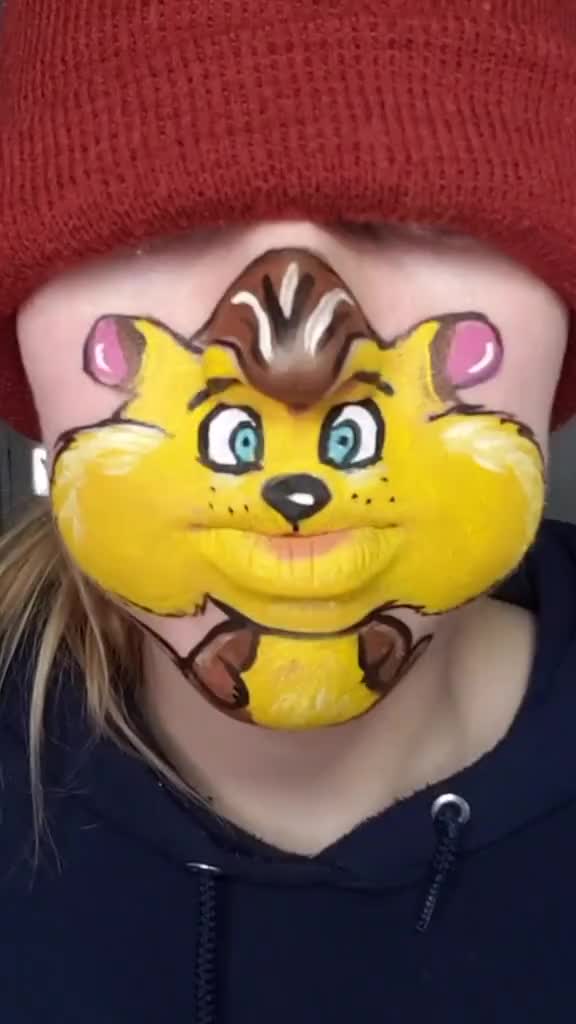 Adorable Chipmunk Face Paint