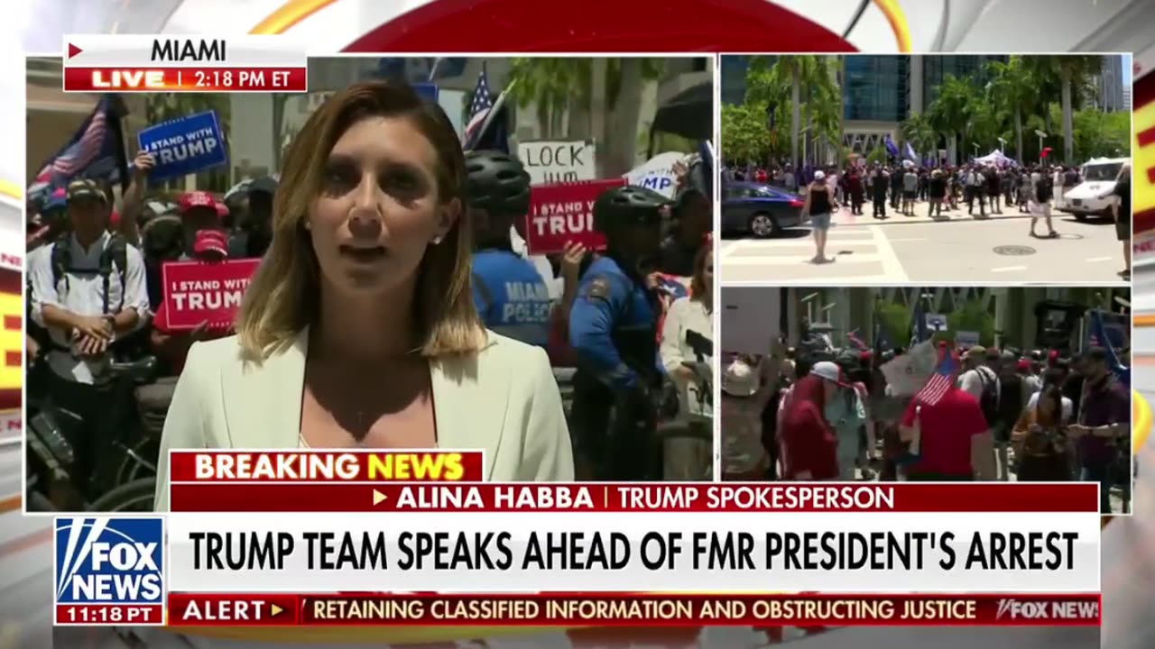 Trump spokesperson Alina Habba makes a statement outside the Miami ...