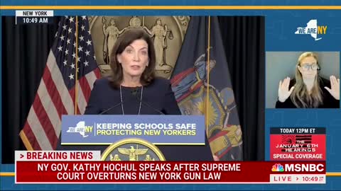 Gov. Hochul on SCOTUS Overturning NY Gun Law: This Is New York, We Don’t Back Down, We Fight Back