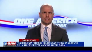 FDA requests federal court grant them 75 years to fully release Pfizer vaccine safety data