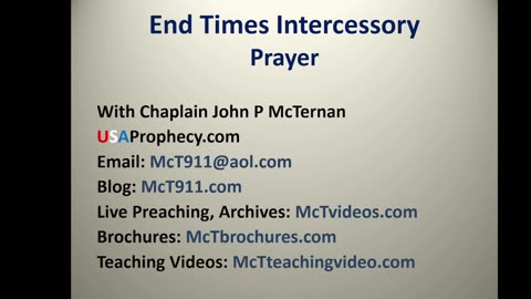 End Time Prayer and Intercession