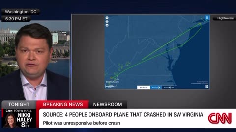 Four people on board plane that crashed in Virginia - pilot was unresponsive before crash