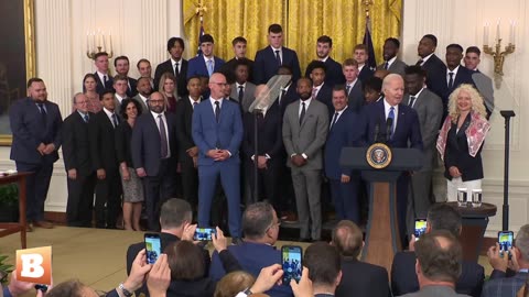 LIVE: President Biden welcomes the UConn Men's Basketball Team to the White House...