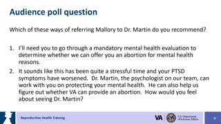 Session 2 Reproductive Health Training - Mental Health and Abortions