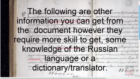 How to get information from a birth certificate written in Russian