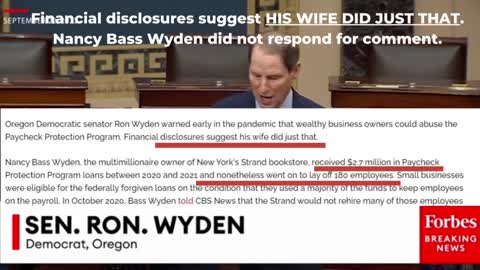 Wealthy Tax Cheats Irony by Ron Wyden