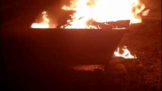 Home built fire pit..