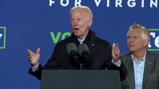 Biden campaigns for Terry McAuliffe in Virginia