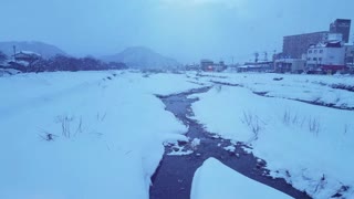 Relaxing Japan River Sounds, Gentle River, Nature Sounds 夜間瀬川 長野県 ASMR