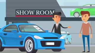 Animated speaking mascot car dealer video