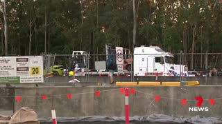 Australian truck drivers protest vaccine mandates and lockdowns.