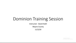 Dominion Machine Training (Michigan)