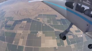 Skydiving over the San Joaquin Valley