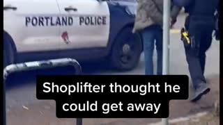 Shoplifter Brazenly Walks Past Police With Stolen Goods in Hand Then Gets Busted