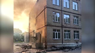 Fire engulfs Donetsk school says governor