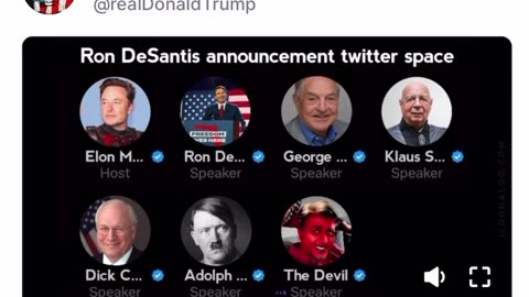 Trump breaks the Internet with Hilarious Ron Desantis Twitter video featuring George Soros & others!