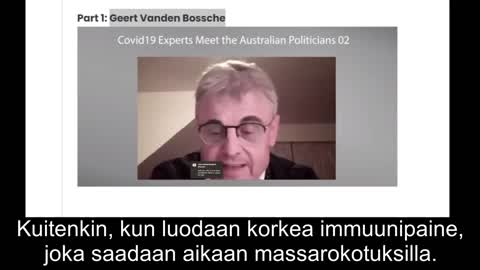 Geert Vanden Bossche puhuu Australian poliitikoille 25.12