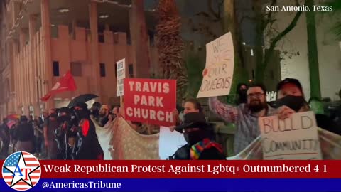 Weak Republican Protest of Drag Christmas Event in San Antonio, Texas, Right Outnumbered 4-1