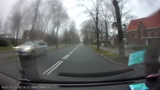 Distracted taxi driver crashes into tree