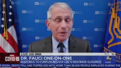 Fauchi Admits Masks Aren't Necessary After Being Vaccinated