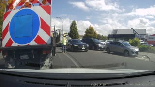 Truck Driver Chases Away Angry Attacker