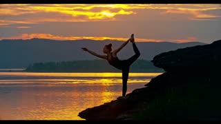 Short Woman Doing Yoga Meditation - Relax to the Awesome Sounds