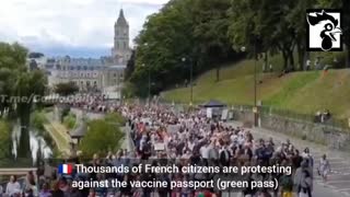 Vannes, France: Massive Vaccine Passport Protest 7-31-21